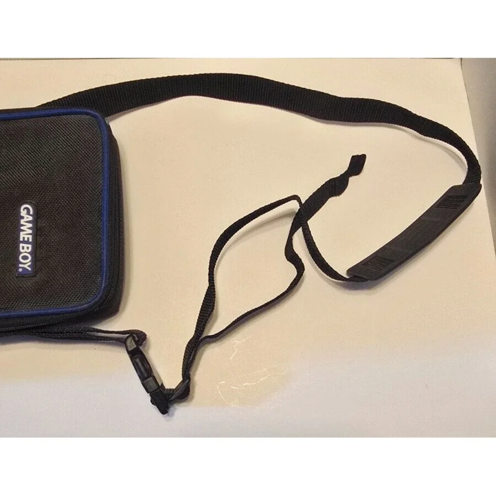 Nintendo Game Boy Carrying Case Travel Bag Blue/Black w/ Organizer‎ Insert CLEAN